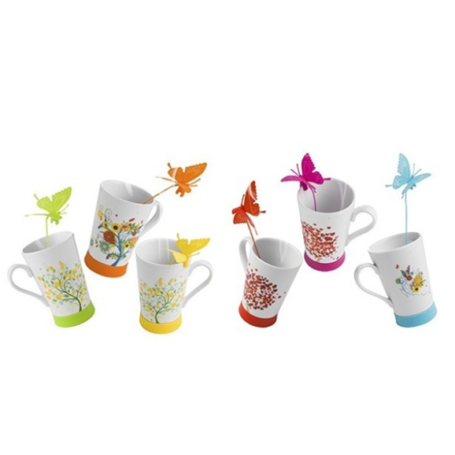 Mug Aria IN Porcellana Con Iinfusore E Base in Silicone BRANDANI GIFT8029722542591