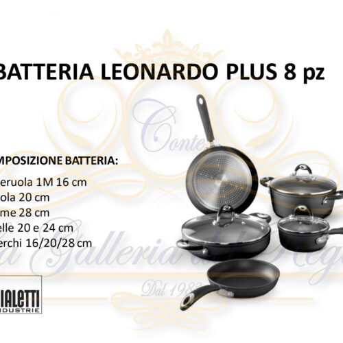 Batteria Bialetti Leonardo Plus 8 pezzi