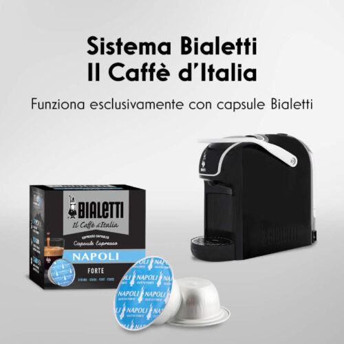 Macchina Espresso BREAK BIALETTI NERA + 64 CAPSULE