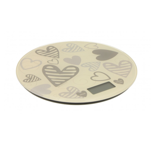 Bilancia Digitale Batticuore Avorio in Plastica Abs e Vetro Brandani Gift