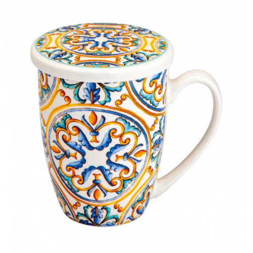 Mug Medicea Rosone New Bone China C/infusore Inox Brandani