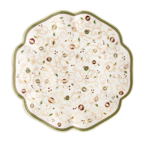 Piatto Portata Tempo Di Festa Porcellana Oro Brandani Gift