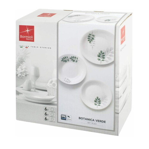 Servizio Piatti 18 Pz Botanica Verde Bormioli Rocco