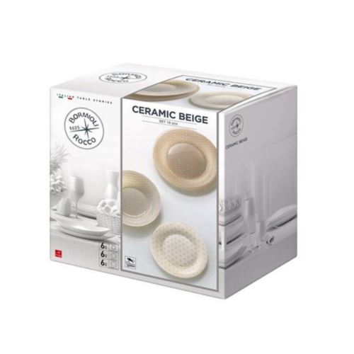 Servizio Piatti 18pz Ceramic Beige Bormioli Rocco