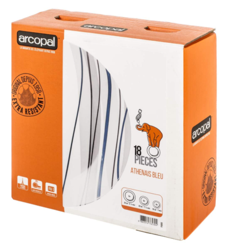 Servizio Piatti 18pz Athenais Blue Luminarc