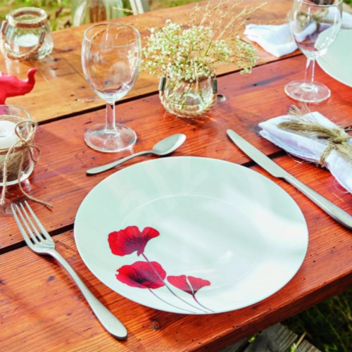 Servizio Piatti 18pz Bertille Rosso Luminarc