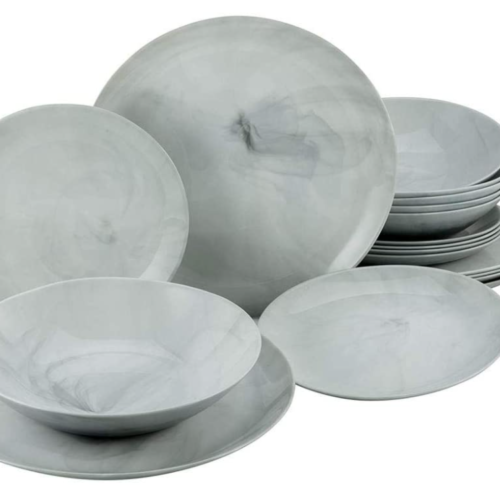 Servizio Piatti 18pz Diwali Granit Marmo Luminarc
