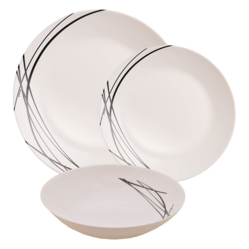 Servizio Piatti 18pz Domitille Nero Luminarc