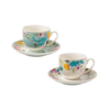 Tazzina Caffe Paradise Avio Acqua Set 2 Pz New Bone China Brandani Gift