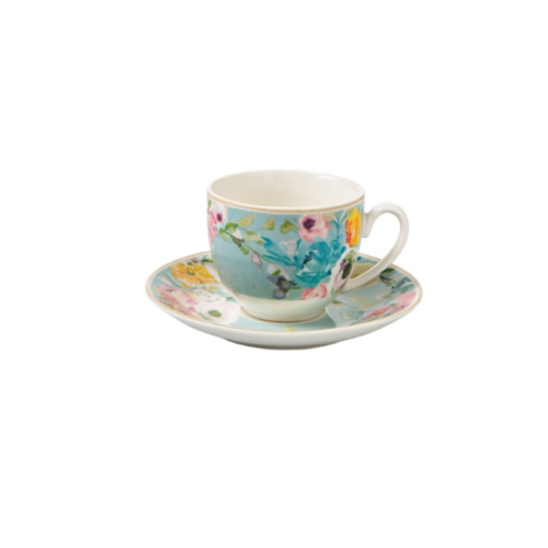 Tazzina Caffe Paradise Avio Acqua Set 2 Pz New Bone China Brandani Gift