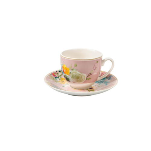 Tazzina Caffe Paradise Cipria Acqua Set 2 Pz New Bone China Brandani Gift