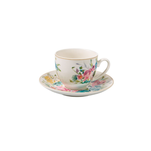 Tazzina Caffe Paradise Cipria Acqua Set 2 Pz New Bone China Brandani Gift