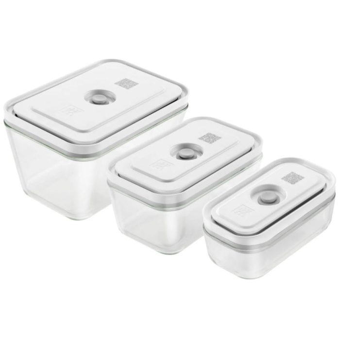 STORE&MORE - SET 3 CONTENITORI ERMETICI BASSI PER FRIGO/FREEZER