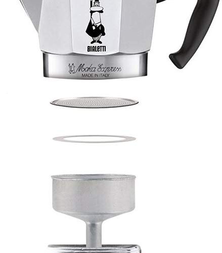 Moka Express Bialetti, Caffettiera Alluminio, Argento