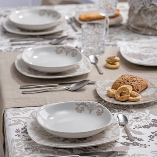 Tavola 18 PZ DECO Porcellana BRANDANI GIFT