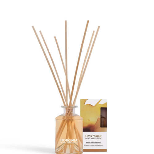 HOROMIA Diffusore d’ambiente a bastonicini Rattan Vibes Vanilla & Black Pepper 200ml